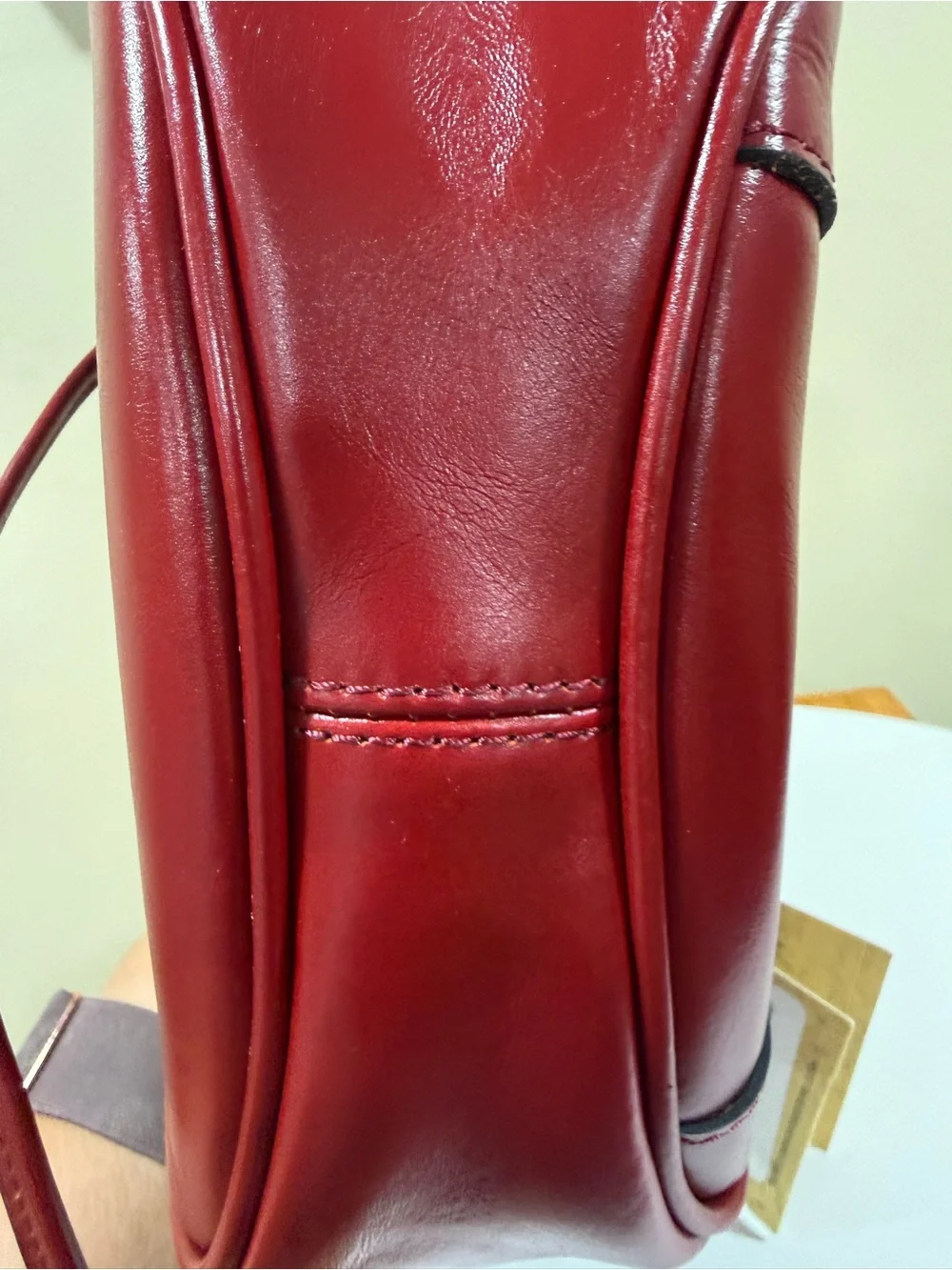 Patricia Nash Ruby Red Leather Crossbody Bag